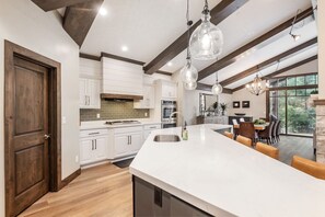 Fridge, microwave, oven, stovetop - Mountain Lodge Overlooking Waterfall - Hot Tub, 5 bedroom, Unbelievable Views! (Sundance)