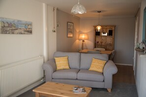 Smart TV, DVD player, books, video library