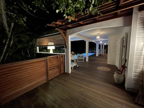 Terrace/patio - VILLA APOTHEMA with VIEW and SEA access in MALENDURE 4-star Furnished Accommodation (Malendure)