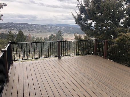 Terrace/patio. Welcome to our Mountain Lake Getaway