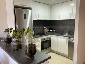 ثلاجة، فرن، موقد طهي مسطح، غسالة أطباق