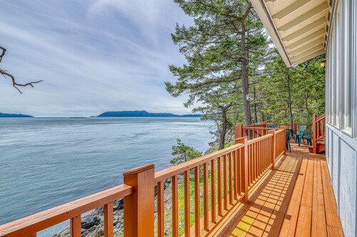 Waterfront with a private deck