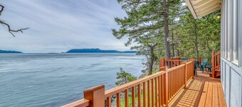 Waterfront with a private deck