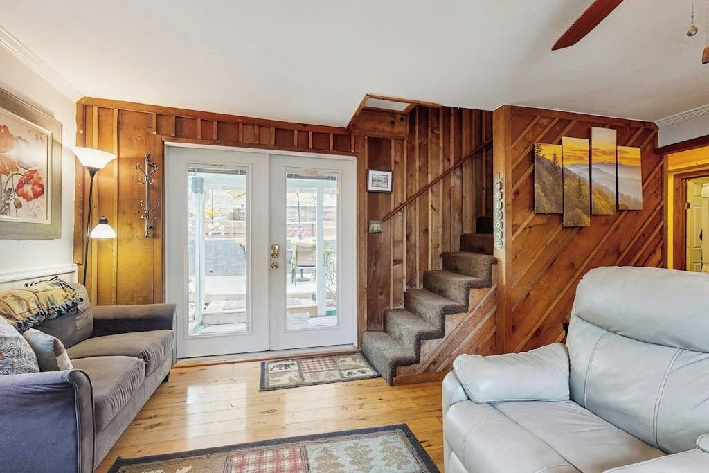 TV, fireplace, DVD player, video library