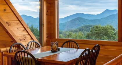 Smoky Mountain home with sauna, hot tub, multi-level deck & mountain views