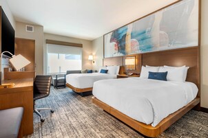 Premium bedding, down comforters, pillowtop beds, desk