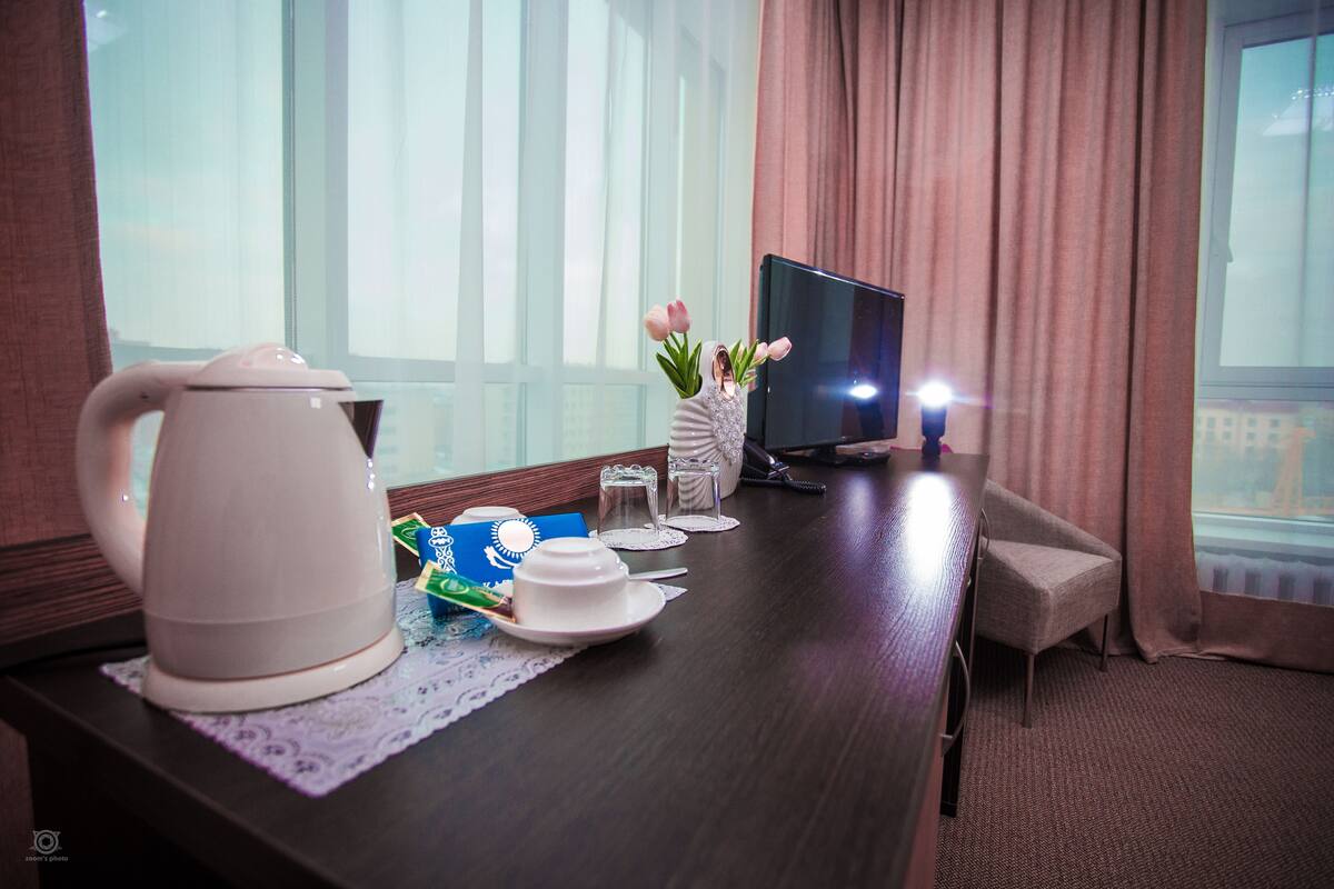Comfort Room | Blackout drapes, soundproofing, iron/ironing board, rollaway beds