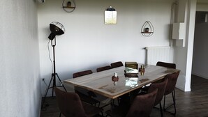 Dining - house with pond, mountain view (La Houssière)