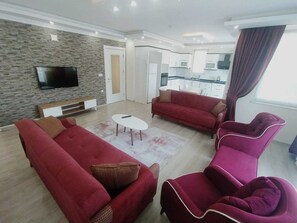 Apartamento, 2 quartos | 1 quarto, roupas de cama premium, individualmente decorados