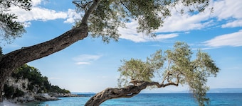 Villa de luxe avec piscine privée et vue spectaculaire sur la plage de Monodendri