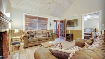 TV, fireplace, DVD player