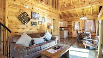 Una televisión, una chimenea, una oficina