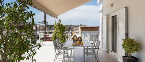 Outdoor banquet area