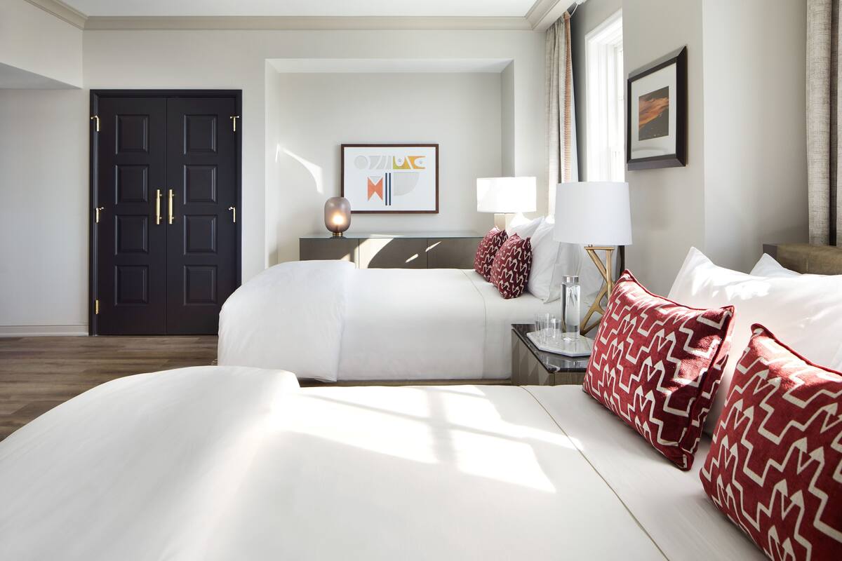 Pillow-top beds, minibar, in-room safe, desk
