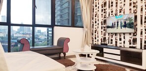 Junior-Apartment, 1 Schlafzimmer | Wohnzimmer | LED-Fernseher, Netflix