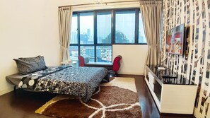 Junior-Apartment, 1 Schlafzimmer | 1 Schlafzimmer, schallisolierte Zimmer, Bügeleisen/Bügelbrett