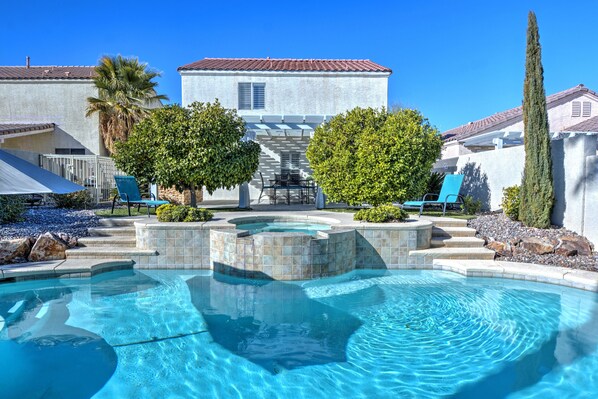 Outdoor pool, a heated pool