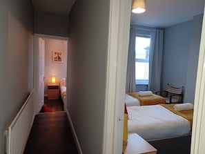 3 bedrooms, hypo-allergenic bedding, laptop workspace, soundproofing