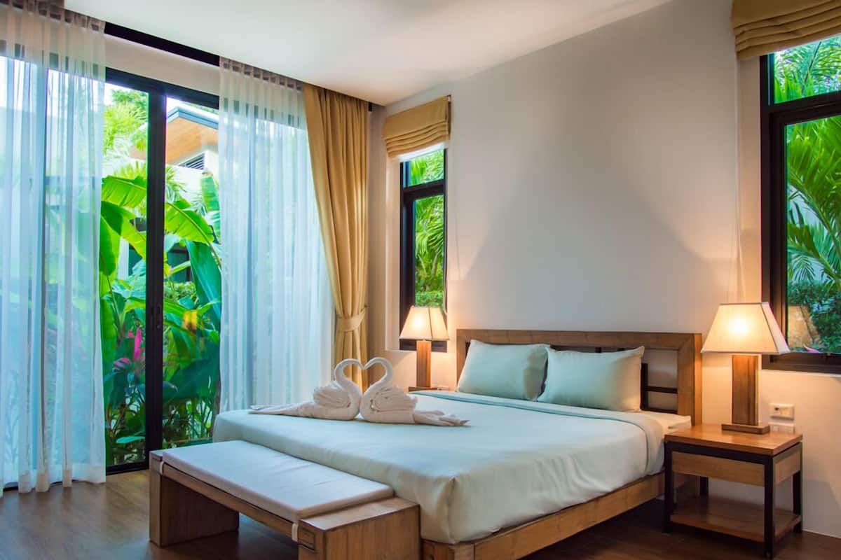 3 Bedrooms with Private Pool Villa | In-room safe, desk, laptop workspace, iron/ironing board
