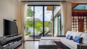 3 Bedrooms with Private Pool Villa | Living room - Modern Zen Pool Villa by Rents In Phuket (Chalong)