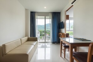 1 Bedroom with Private Pool Villa | Living room | Smart TV - Jasmine by Rents In Phuket (Rawai)