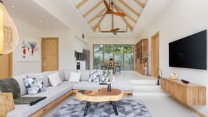 Family Villa, 3 Bedrooms, Private Pool, Garden View | Living room - Trichada Tropical  by Rents In Phuket (Choeng Thale)