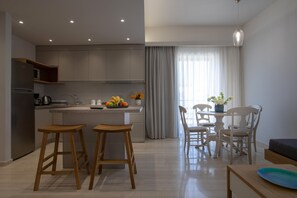 Apartment, 2 Bedrooms | Private kitchen | Full-size fridge, microwave, oven, stovetop - Poli Apartment (Chania)