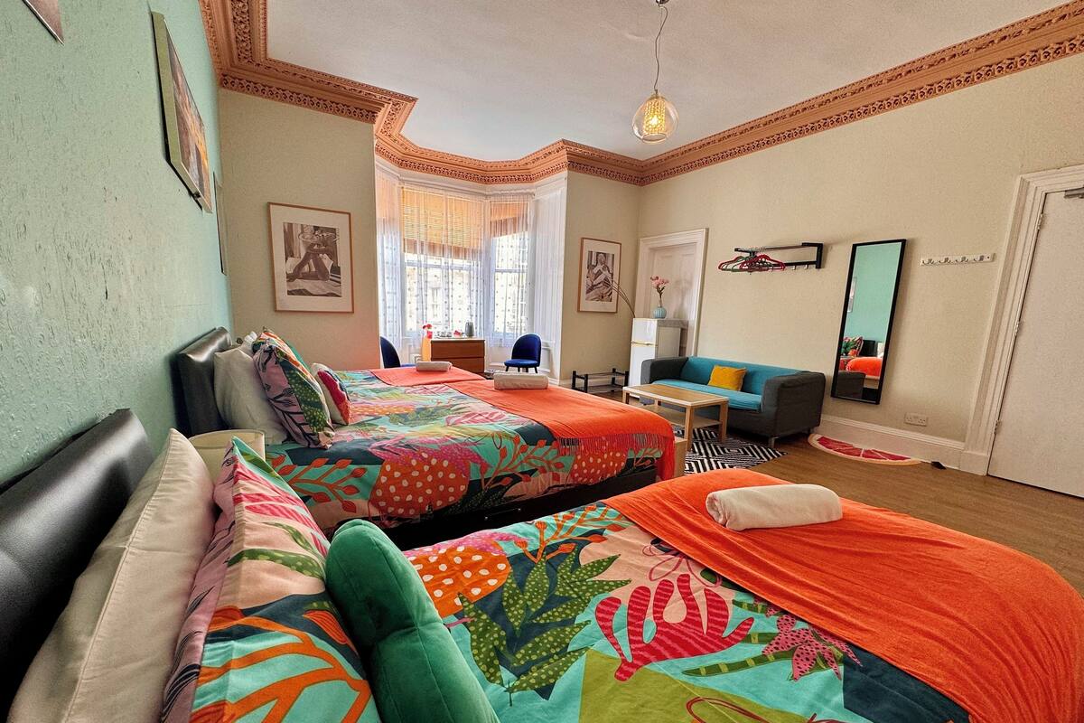 Blackout curtains, iron/ironing board (on request), free WiFi