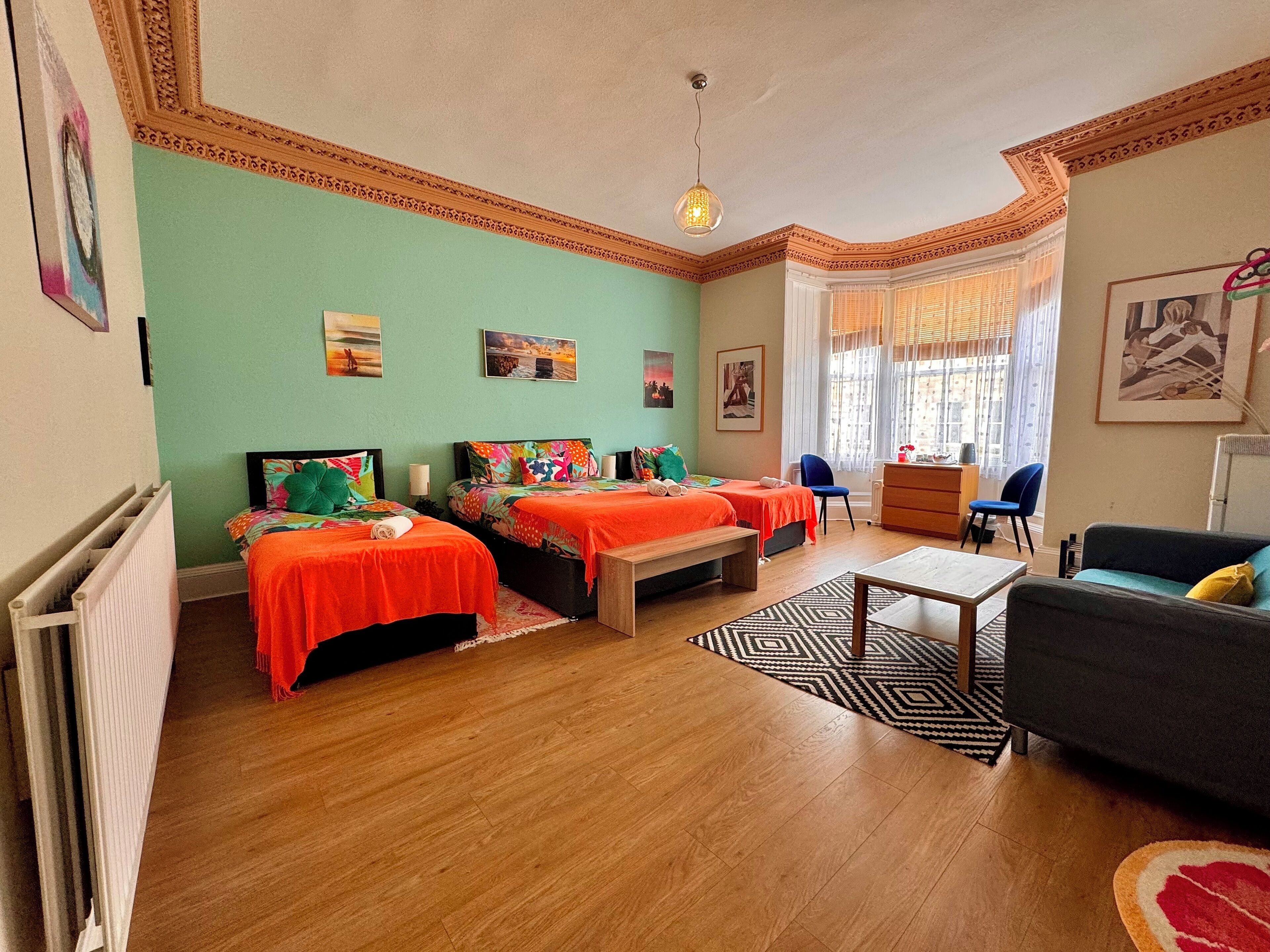 Quadruple Room, Shared Bathroom (Room 1) | Blackout curtains, iron/ironing board, free WiFi, bed sheets