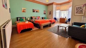 Quadruple Room, Shared Bathroom (Room 1) | Blackout curtains, iron/ironing board, free WiFi, bed sheets