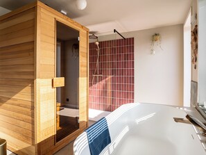 Loft, sauna | Kamar mandi | Perlengkapan mandi gratis, pengering rambut, handuk, dan sabun