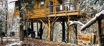 Luxury treehouse built by The Treehouse Guys of the DIY show