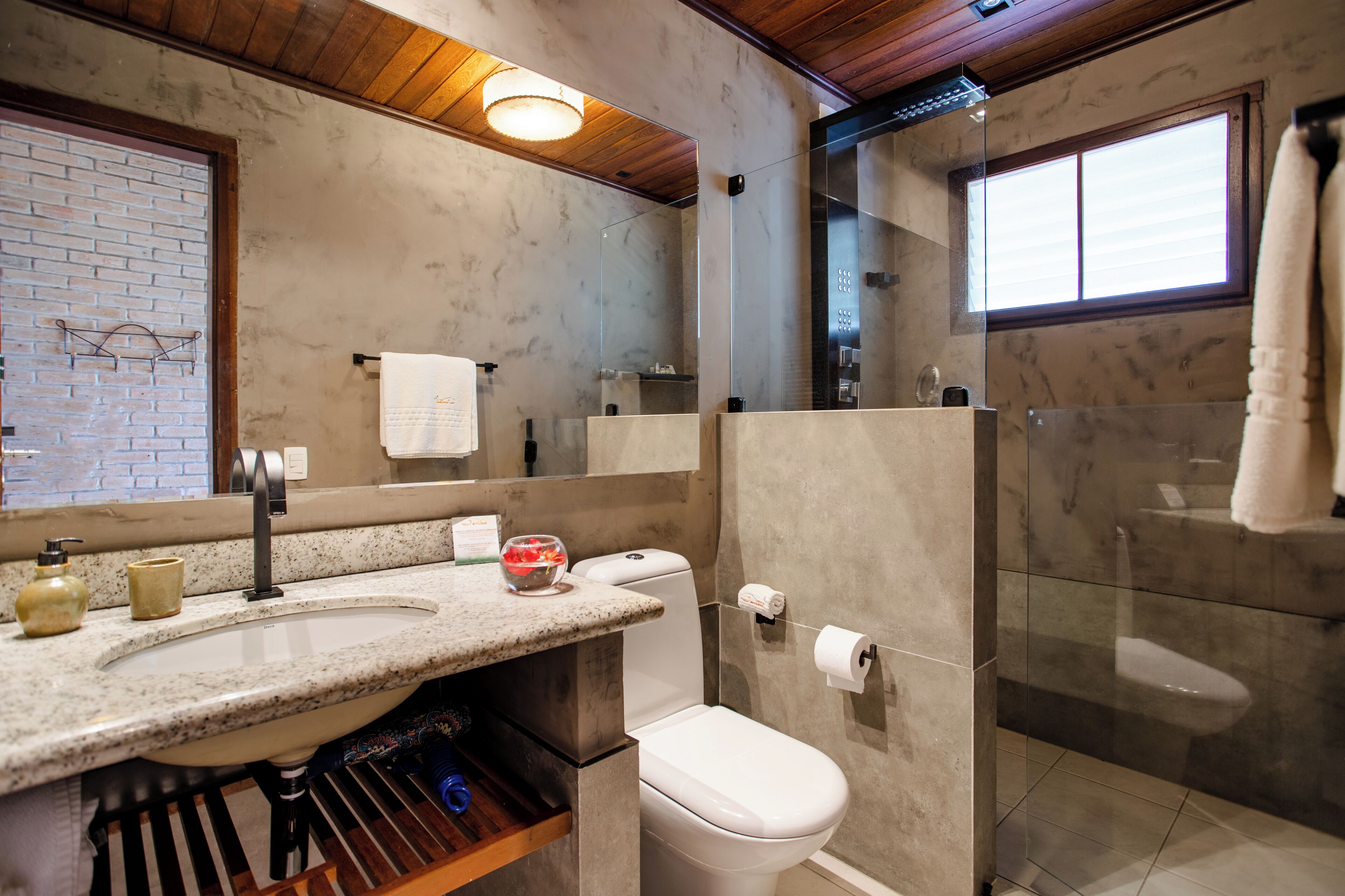 deluxe room (especial) | bathroom | designer toiletries, hair dryer, towels, soap