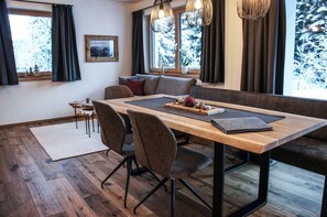 Apartment, 2 Bedrooms, Terrace, Mountain View (Lebens.Traum) | Living area | Flat-screen TV - Zeitfrei Chalet Apartments (Fieberbrunn)