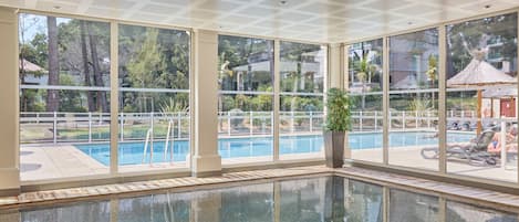 Indoor pool, seasonal outdoor pool
