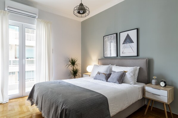 Apartment, 2 Bedrooms, City View | 2 bedrooms, desk, laptop workspace, blackout drapes - UPSTREET Urban 2BD Apartment in Koukaki (Athens)