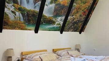 Memory-foam beds, in-room safe, desk, laptop workspace