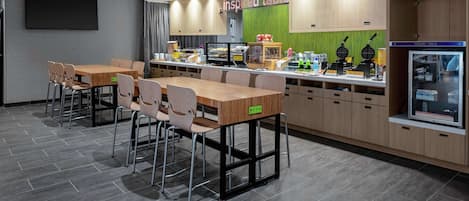 Free daily buffet breakfast