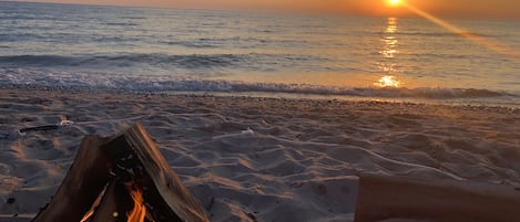 Sun loungers, beach towels