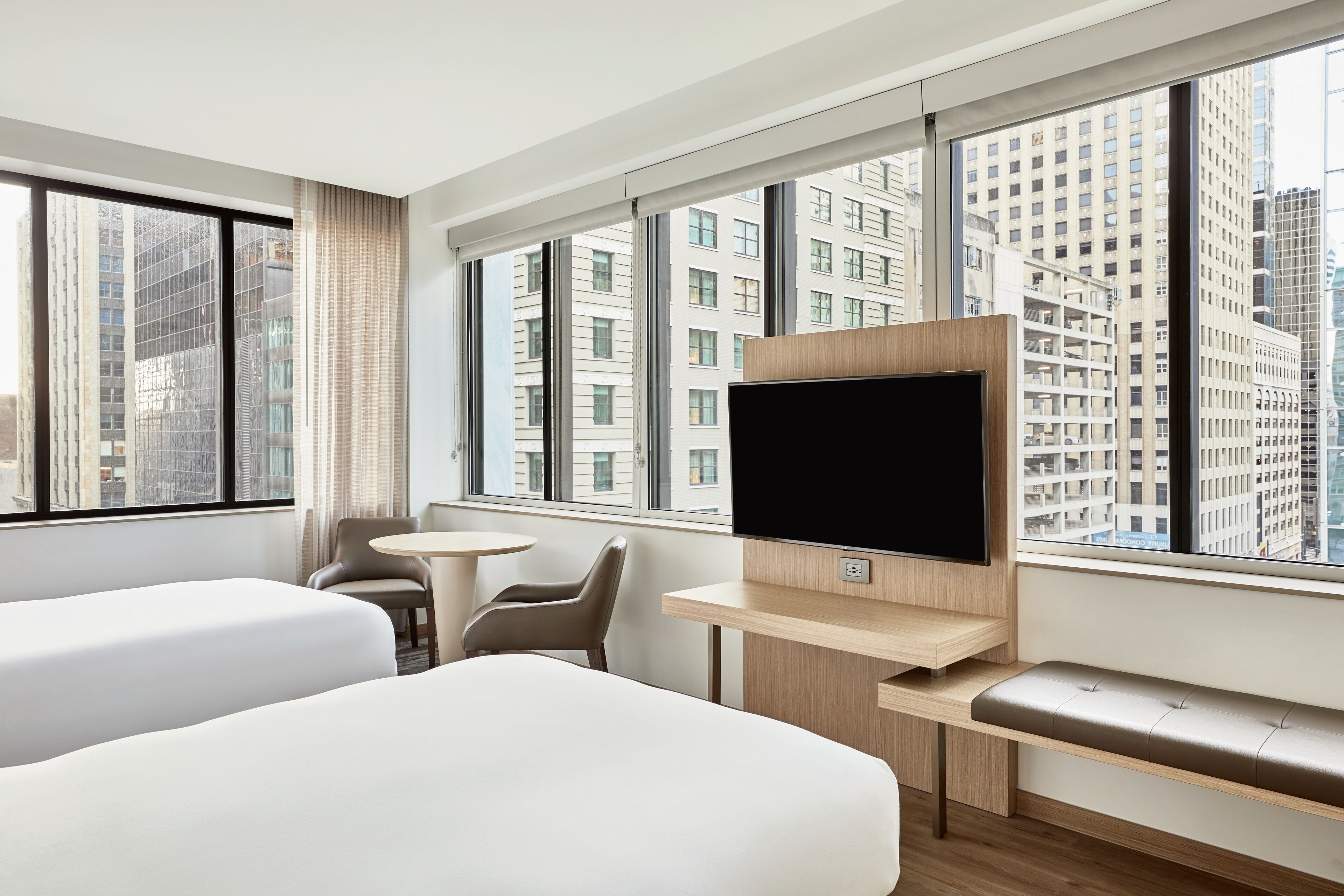 room, 2 double beds, non smoking, city view (corner) | 1 bedroom, hypo-allergenic bedding, desk, soundproofing