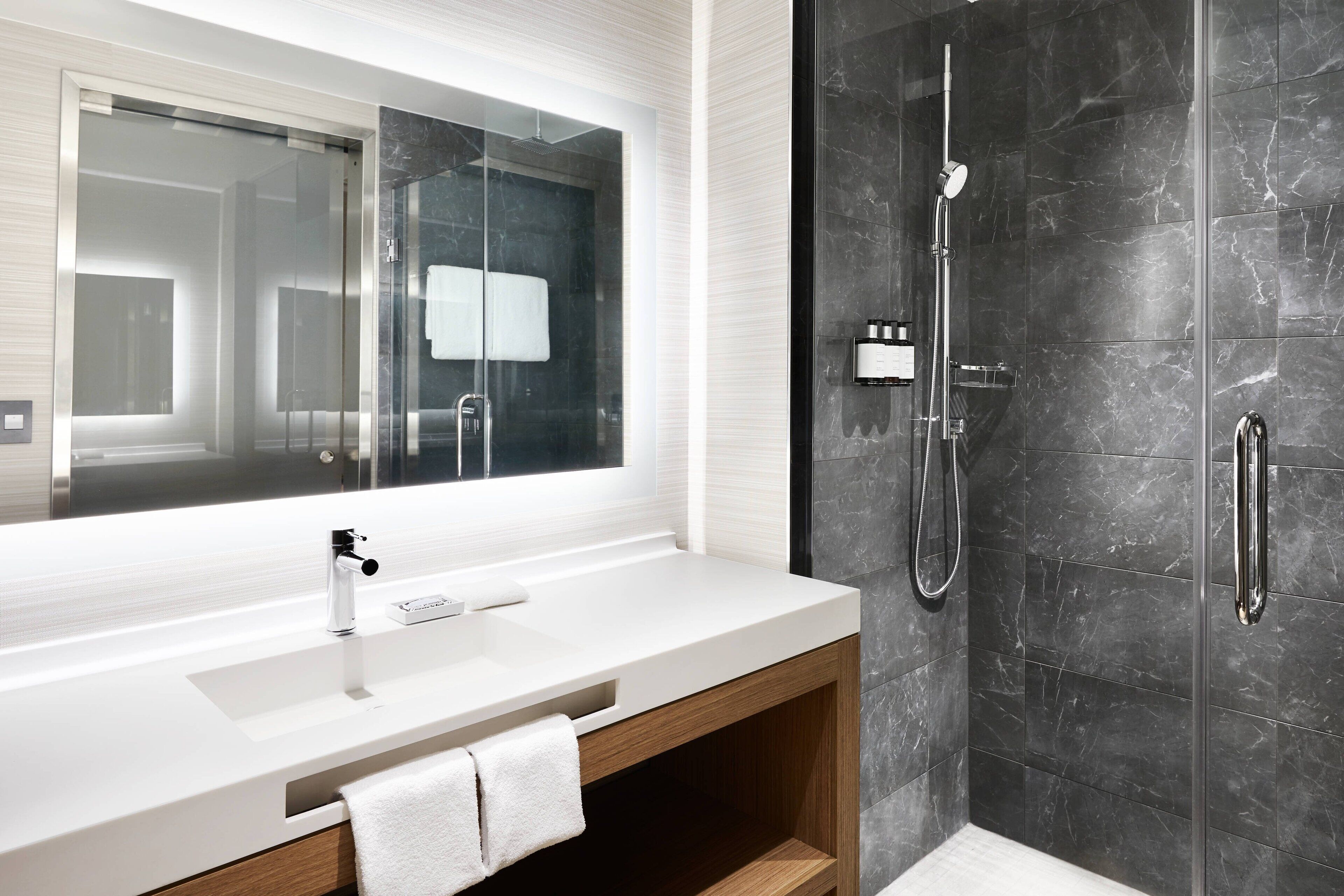 free toiletries, hair dryer, towels, soap