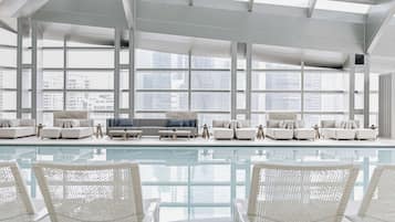 Indoor pool, open 6:00 AM to 10:00 PM, free cabanas, pool umbrellas