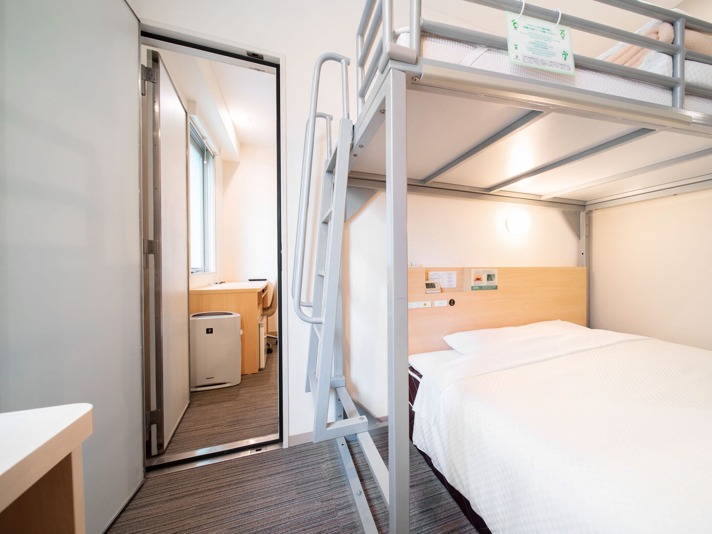 connecting double room with loft bed, 4 multiple beds | 1 bedroom, desk, blackout curtains, free wifi