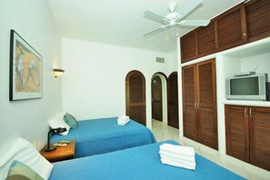 2 bedrooms, in-room safe, iron/ironing board, WiFi