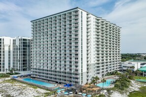 Exterior - Ocean-view condo with central AC, pool & hot tub access & balcony (Destin)