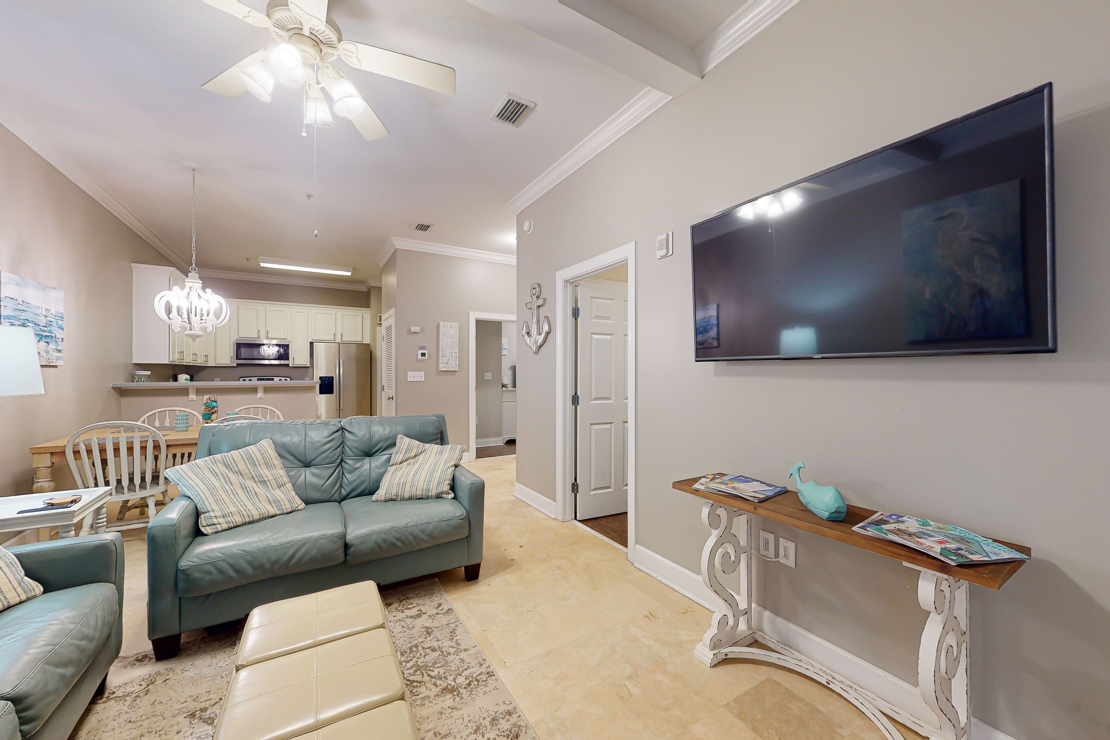 Recently-updated condo with pool, dock, fishing deck, & bikes - walk to beach