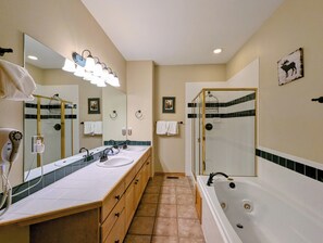 Hair dryer, towels