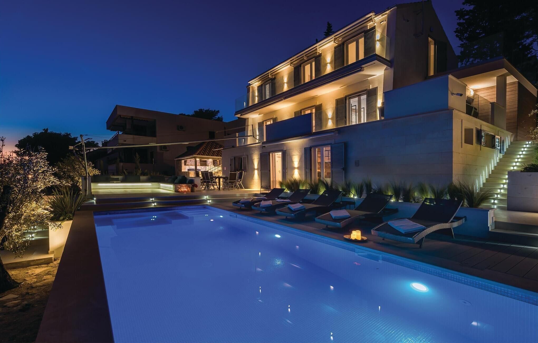 A heated pool