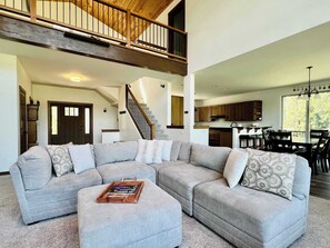 TV, fireplace, video games, DVD player