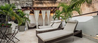 "Casa Bugó old within the historic district of Cartagena de Indias"